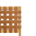 Tabouret de bar en bois d'hévéa, chaises de salle à manger tapissées en PU avec repose-pieds et cadre au fini naturel