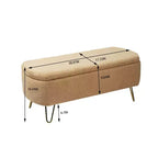 Banc de rangement en fausse fourrure capitonné, moderne, pour le bout de lit ou l'entrée