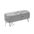 Banc de rangement en fausse fourrure capitonné, moderne, pour le bout de lit ou l'entrée