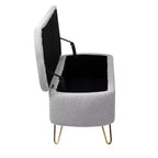 Banc de rangement en fausse fourrure capitonné, moderne, pour le bout de lit ou l'entrée