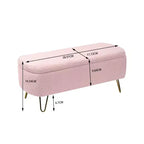Banc de rangement en fausse fourrure capitonné, moderne, pour le bout de lit ou l'entrée