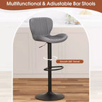 Chaises de bar pivotantes, réglables en hauteur, revêtues de cuir