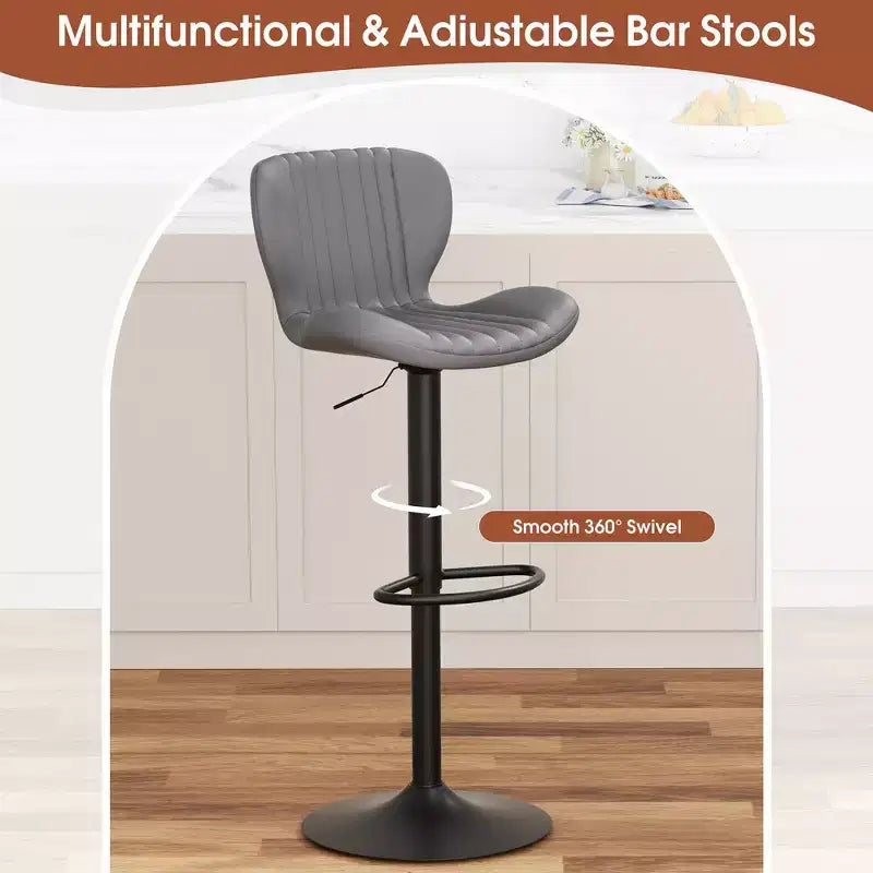 Chaises de bar pivotantes, réglables en hauteur, revêtues de cuir