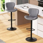 Chaises de bar pivotantes, réglables en hauteur, revêtues de cuir