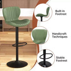Chaises de bar pivotantes, réglables en hauteur, revêtues de cuir