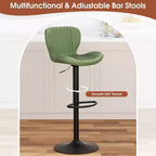 Chaises de bar pivotantes, réglables en hauteur, revêtues de cuir