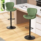 Chaises de bar pivotantes, réglables en hauteur, revêtues de cuir