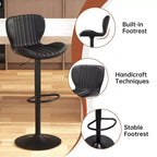 Chaises de bar pivotantes, réglables en hauteur, revêtues de cuir