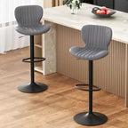 Chaises de bar pivotantes, réglables en hauteur, revêtues de cuir