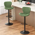 Chaises de bar pivotantes, réglables en hauteur, revêtues de cuir