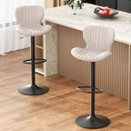 Chaises de bar pivotantes, réglables en hauteur, revêtues de cuir