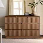 KOLIGEY 7-Drawer Dresser 47W Double Dresser With Waveform Fluted Panel