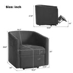 Fauteuil inclinable releveur avec aide au lever et repose-pieds, revêtu