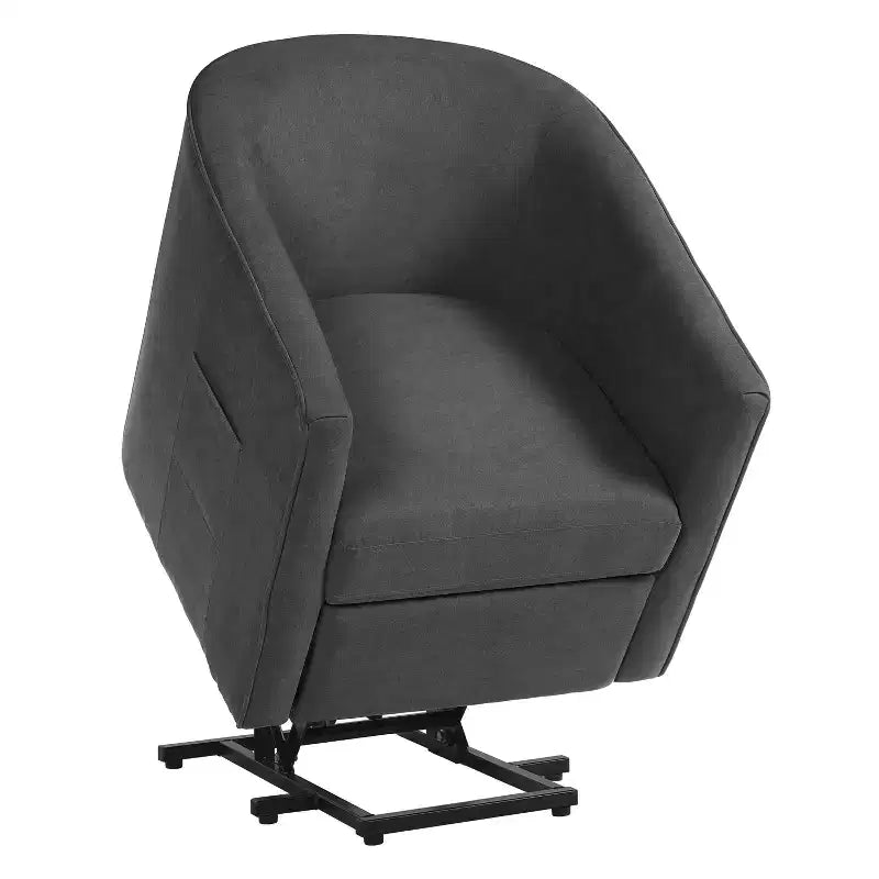 Fauteuil inclinable releveur avec aide au lever et repose-pieds, revêtu