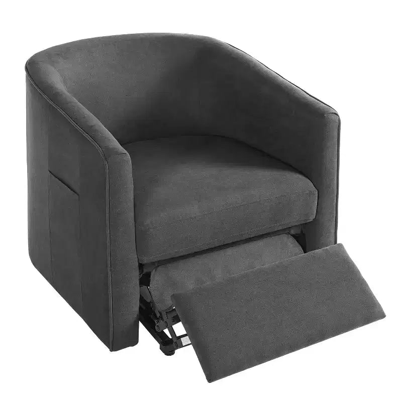 Fauteuil inclinable releveur avec aide au lever et repose-pieds, revêtu