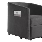 Fauteuil inclinable releveur avec aide au lever et repose-pieds, revêtu