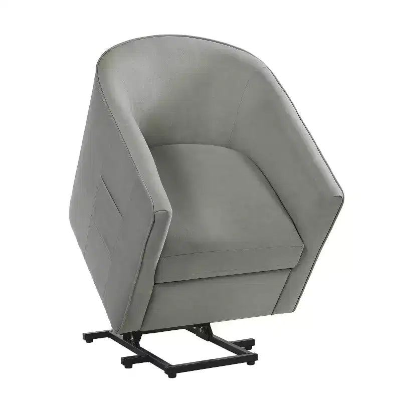 Fauteuil inclinable releveur avec aide au lever et repose-pieds, revêtu