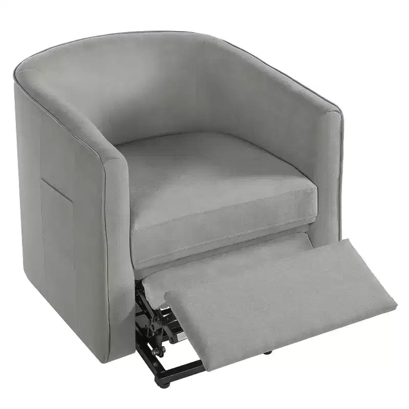Fauteuil inclinable releveur avec aide au lever et repose-pieds, revêtu