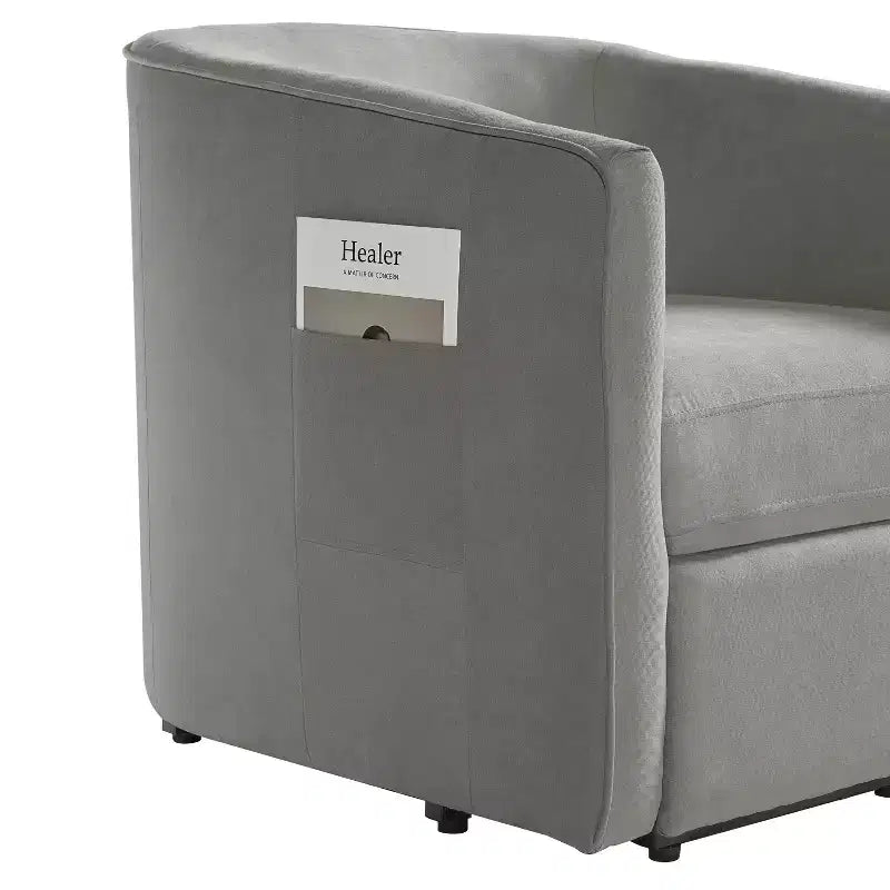 Fauteuil inclinable releveur avec aide au lever et repose-pieds, revêtu