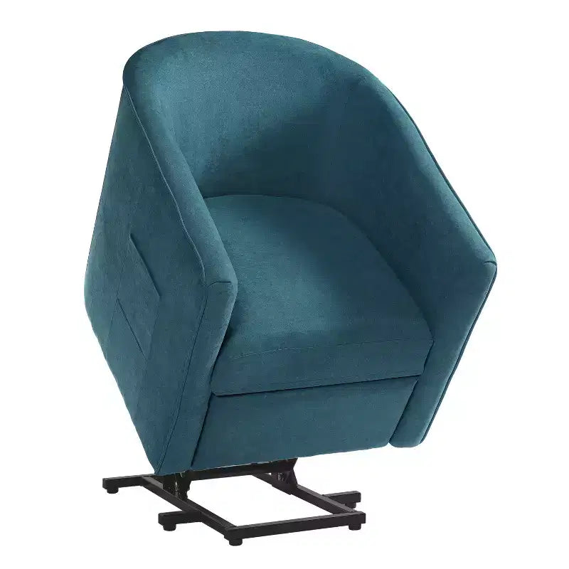 Fauteuil inclinable releveur avec aide au lever et repose-pieds, revêtu