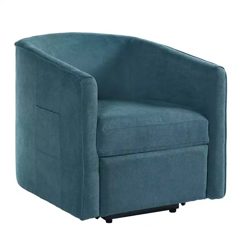 Fauteuil inclinable releveur avec aide au lever et repose-pieds, revêtu