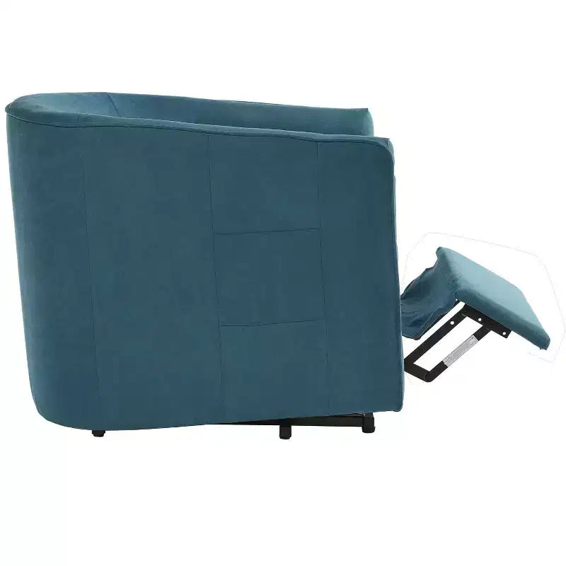Fauteuil inclinable releveur avec aide au lever et repose-pieds, revêtu