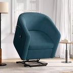 Power Lift Recliner Upholstered Accent Chair with Lift Assist & Footrest for Seniors Barrel Chair Padded Armchair Club Chair - ModernLuxe