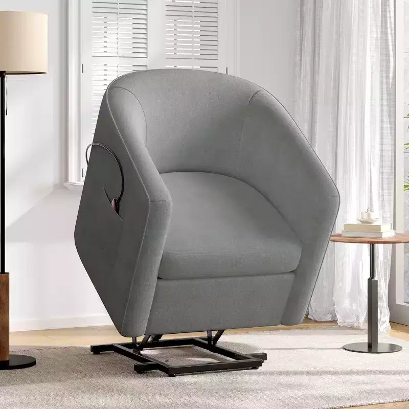 Fauteuil inclinable releveur avec aide au lever et repose-pieds, revêtu