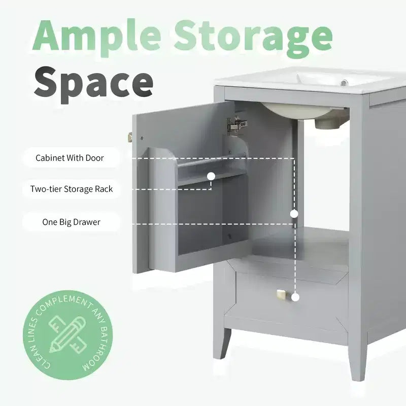 Petit meuble-lavabo avec lavabo Meuble de salle de bain