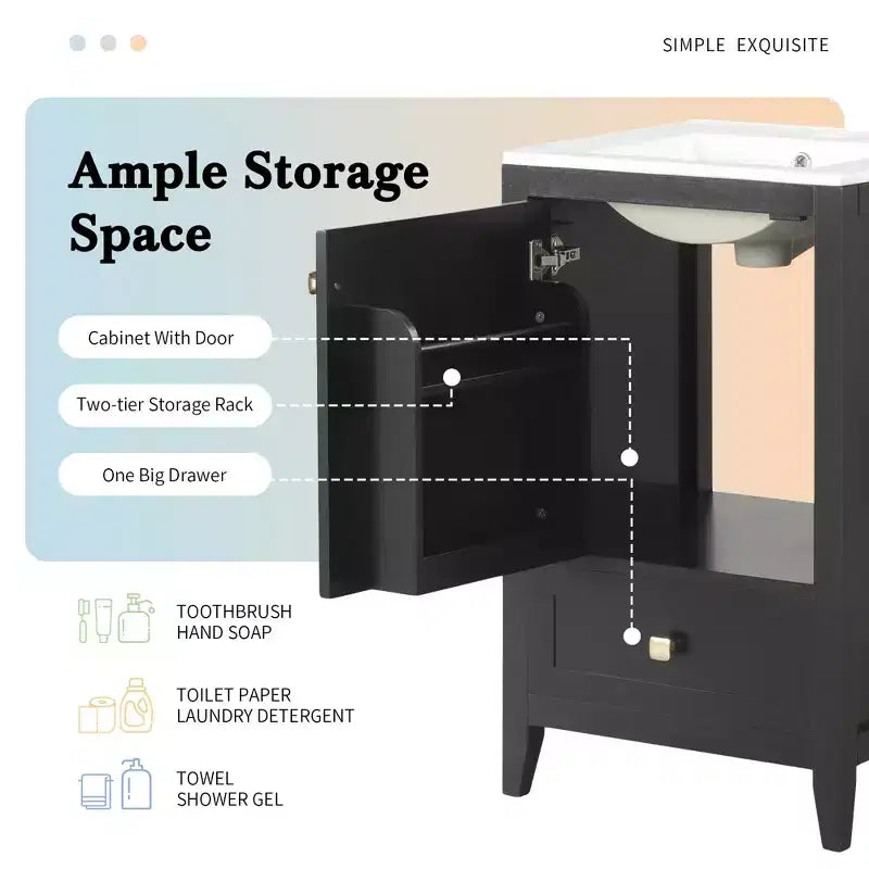 Petit meuble-lavabo avec lavabo Meuble de salle de bain