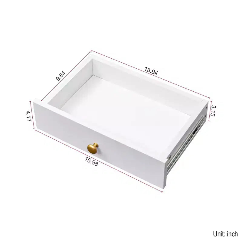 Meuble de bureau pliant convertible avec étagère et tiroir