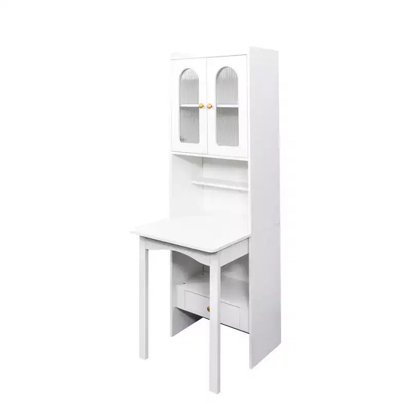 Meuble de bureau pliant convertible avec étagère et tiroir