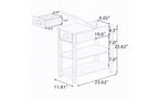 Table d'appoint rétro étroite avec meuble de rangement ouvert à 180° Table de chevet de chambre