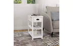 Table d'appoint rétro étroite avec meuble de rangement ouvert à 180° Table de chevet de chambre
