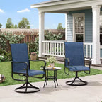 Chaises de salle à manger de patio pivotantes et basculantes haut de gamme, mobilier d'extérieur ergonomique