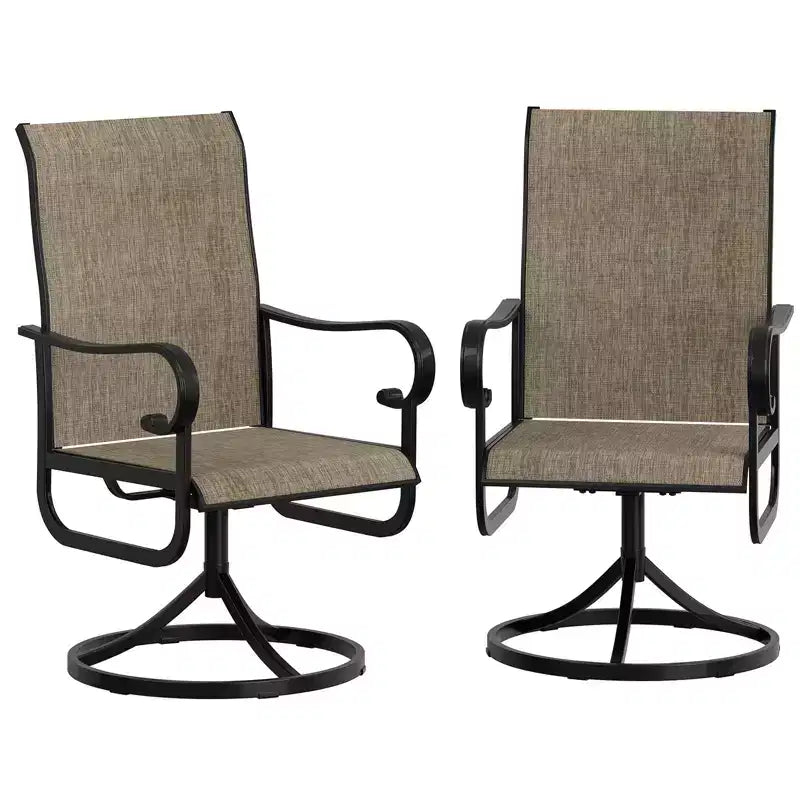 Chaises de salle à manger de patio pivotantes et basculantes haut de gamme, mobilier d'extérieur ergonomique