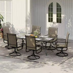 Chaises de salle à manger de patio pivotantes et basculantes haut de gamme, mobilier d'extérieur ergonomique