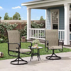 Chaises de salle à manger de patio pivotantes et basculantes haut de gamme, mobilier d'extérieur ergonomique