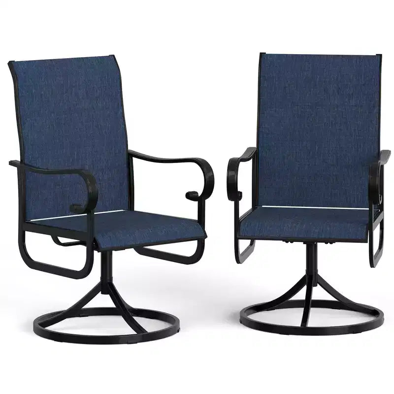 Chaises de salle à manger de patio pivotantes et basculantes haut de gamme, mobilier d'extérieur ergonomique