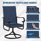 Chaises de salle à manger de patio pivotantes et basculantes haut de gamme, mobilier d'extérieur ergonomique