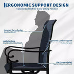 Chaises de salle à manger de patio pivotantes et basculantes haut de gamme, mobilier d'extérieur ergonomique