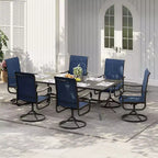 Chaises de salle à manger de patio pivotantes et basculantes haut de gamme, mobilier d'extérieur ergonomique