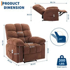 Fauteuil relaxant à bascule avec massage et chauffage télécommandé