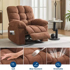 Fauteuil relaxant à bascule avec massage et chauffage télécommandé