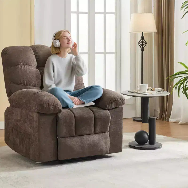 Fauteuil relaxant à bascule avec massage et chauffage télécommandé