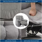 Fauteuil relaxant à bascule avec massage et chauffage télécommandé