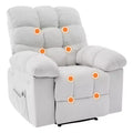 Recliner Rocking Chair with Massage and Heat Remote Control High Back Breathable Upholstered Seat Adjustable Reclining for Living Room Bedroom