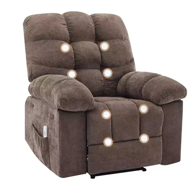 Fauteuil relaxant à bascule avec massage et chauffage télécommandé