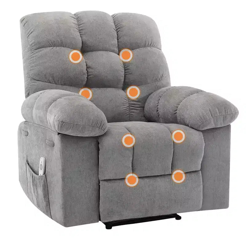 Fauteuil relaxant à bascule avec massage et chauffage télécommandé