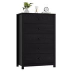 Commode à 5 tiroirs en bois pour chambre à coucher, style moderne et simple